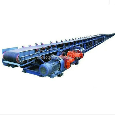 Convogliatore a nastro di sabbia controllato da PLC per l'inclinazione di nastro di mattoni in gomma di acciaio in miniera di carbone