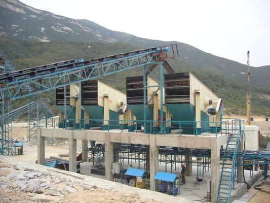 Macchina per lo schermo vibrante di sabbia per la linea di triturazione della pietra con motore G160M-6 e 1