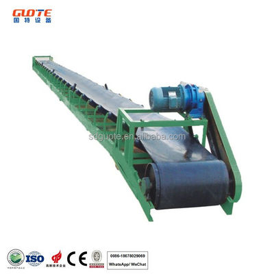 1986 KG Peso GUOTE Trasportatore a fascia piatta inclinata in gomma per carbone e materiali minerari