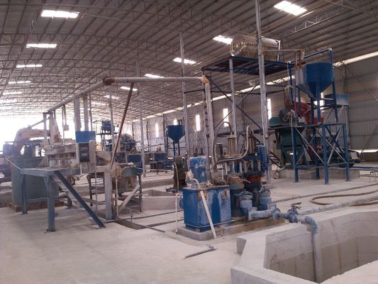 Linea di produzione versatile di sabbia di silice umida/secca per i requisiti di lavorazione del quarzo
