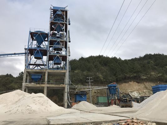 Impianto di lavorazione della sabbia di silice per il lavaggio e la classificazione della sabbia di grado vetro