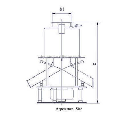 2.2-5.5kw Separatore elettromagnetico di ferro a polvere secca per linee di prodotti a polvere di gesso